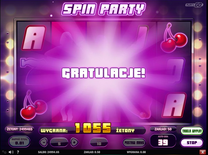 spin party automat do gry