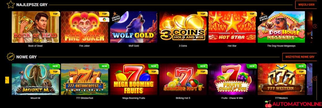 Spinamba Casino gry i automaty